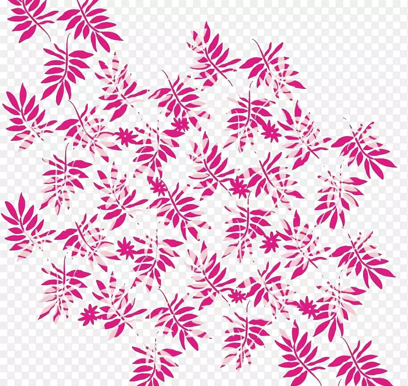 叶插图-粉红色叶子