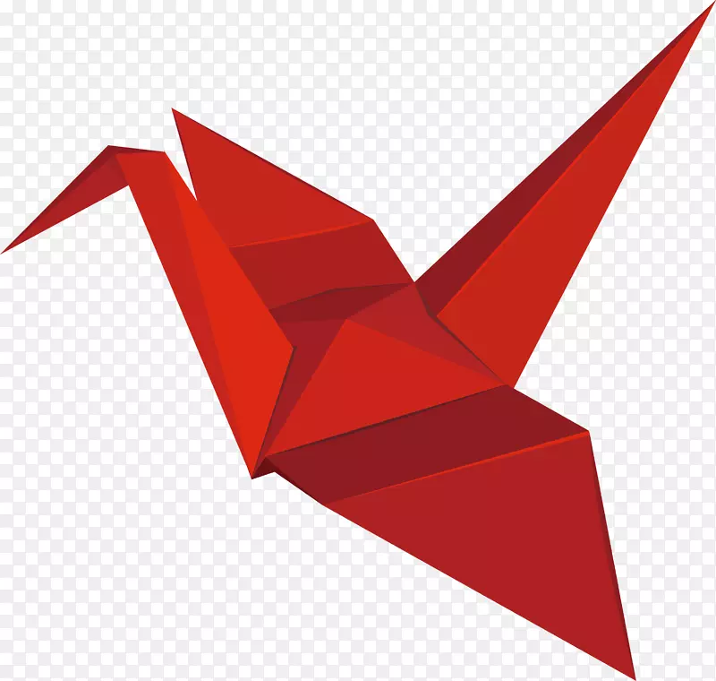纸鹤纸盒-红纸鹤