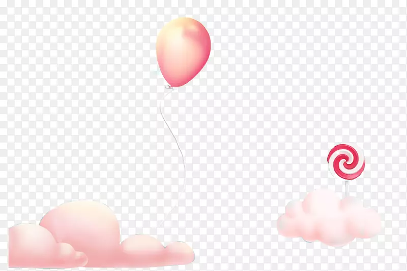 心型-卡通手绘云气球棒棒糖
