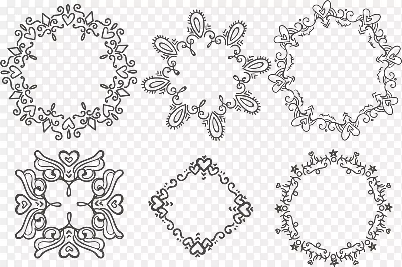 多边形书法.古典花边纹理对称性