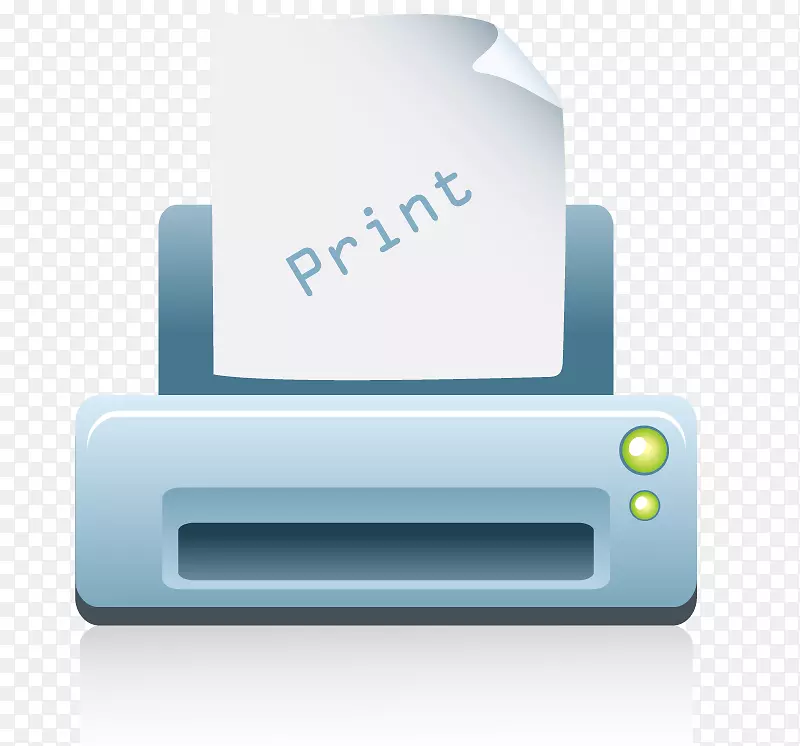 纸打印机蓝色图标蓝色办公打印机