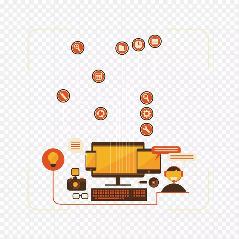 互联网计算机-高科技现代通信信息