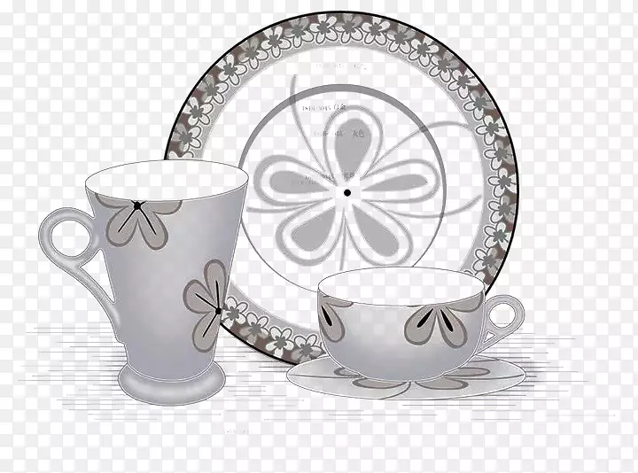 碗咖啡杯餐具-古董