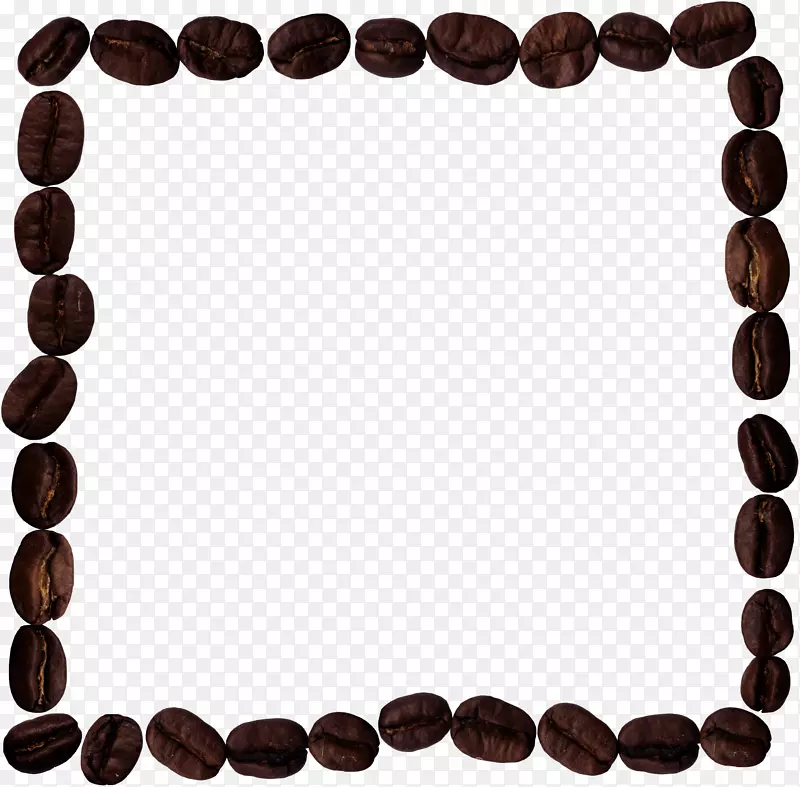 咖啡豆画框设计师-黑色长方形咖啡豆