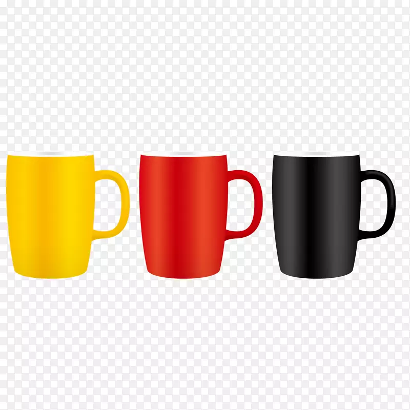 咖啡杯-三色杯