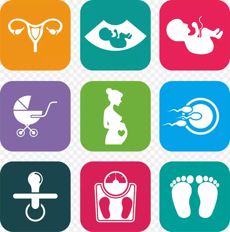 婴儿护理图标-婴儿护理孕妇新生儿