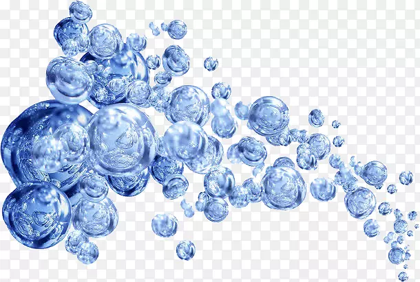 聚蓝透明水滴