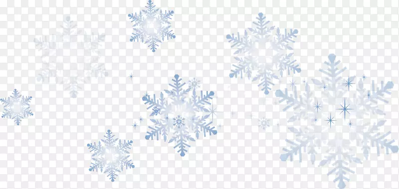 雪花图案-蓝色雪花