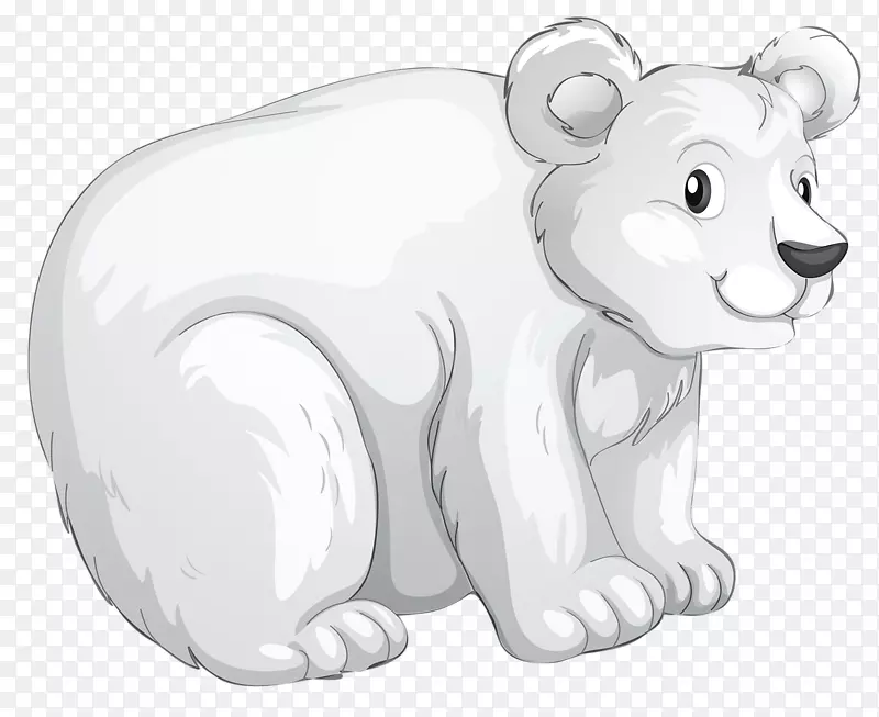 北极熊，你听到什么了？北极手绘北极熊