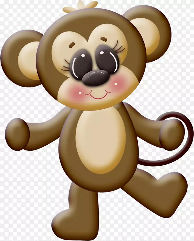 猿类卡通猴子插图-猴子