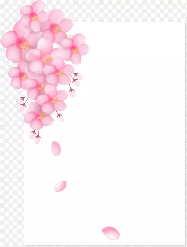 纸樱花夹艺术-樱桃花束