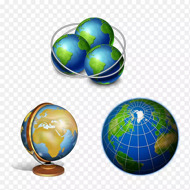 服务器互联网图标-卡通地球仪