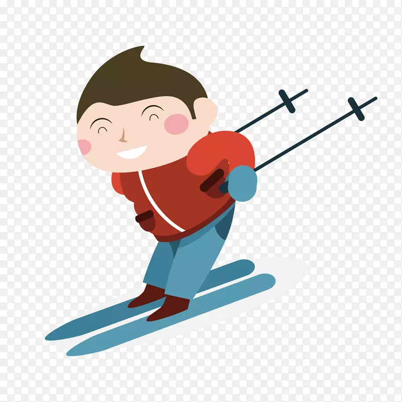 滑雪儿童滑雪