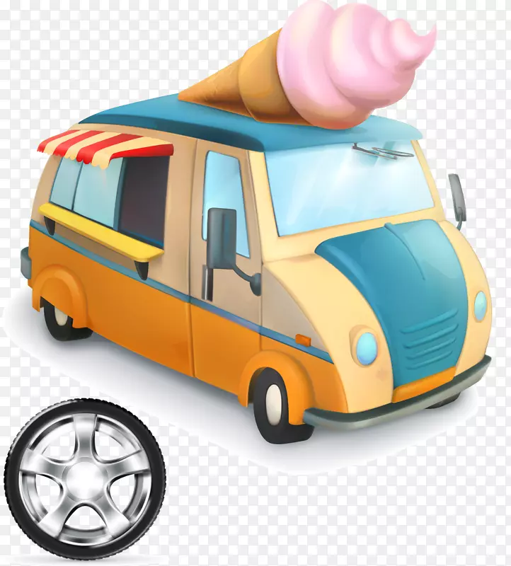卡通车.甜卡通冰淇淋车