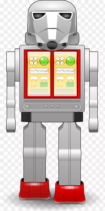 机器人玩具剪贴画-白色机器人