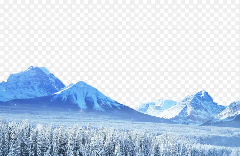 冬季雪福克-海报装饰雪地背景