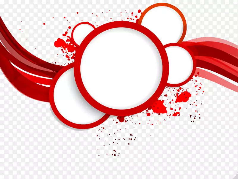 红色圆圈抽象艺术版税-免费-红色圆形边界