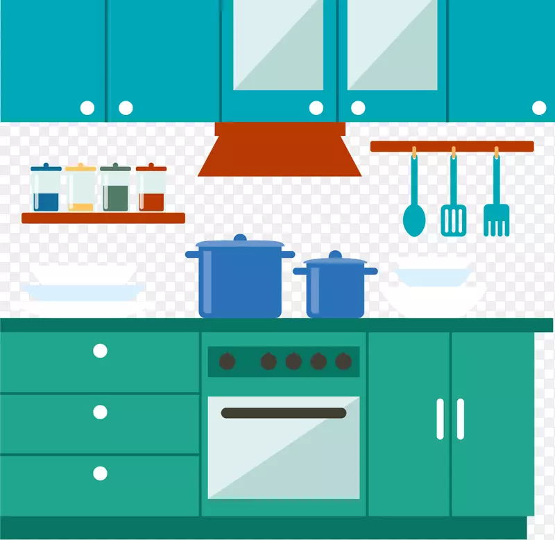 厨房室内设计服务图例-家庭中央厨房