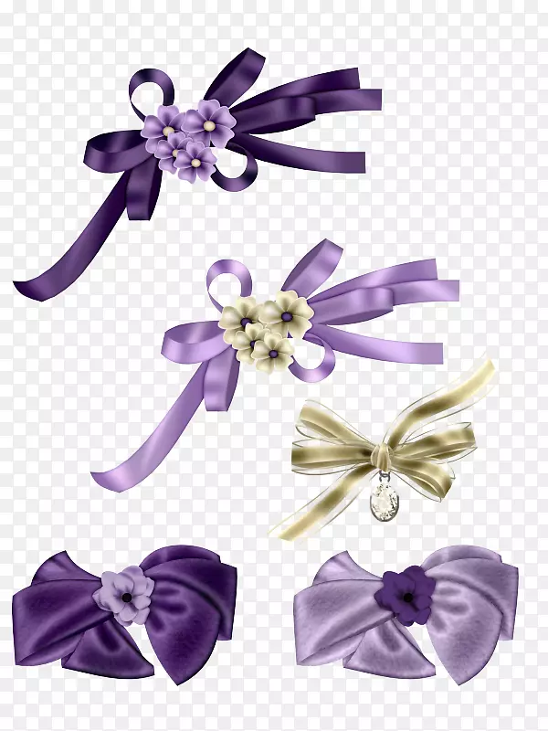 紫色缎带-美丽的紫色蝴蝶结