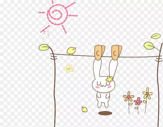 卡通兔可爱插图-兔子