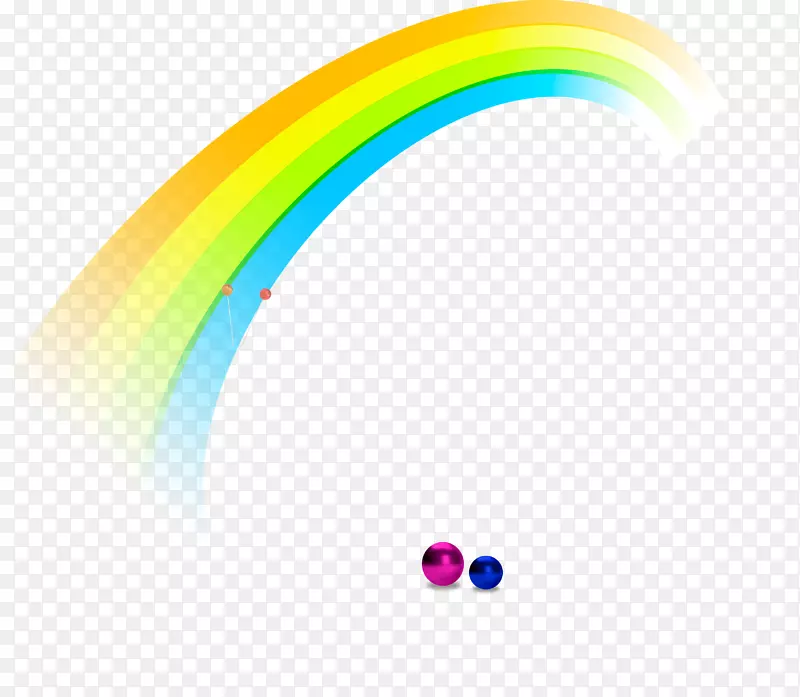圆球彩虹图案设计墙纸.彩虹和球