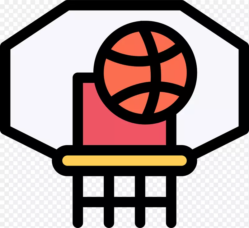 篮球运动图标-卡通篮球盒图标