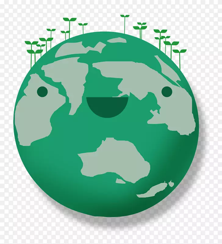 地球环境保护海报插图-绿色地球