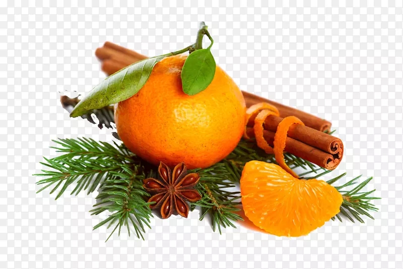 假期精油食品新年橙色