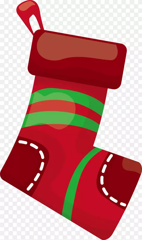 圣诞袜夹艺术-圣诞红袜子