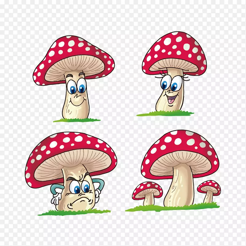 蘑菇画菌.卡通蘑菇