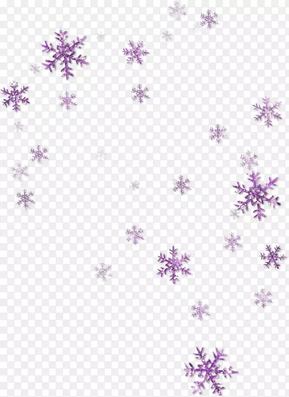 雪花剪贴画.紫色新鲜雪花漂浮材料