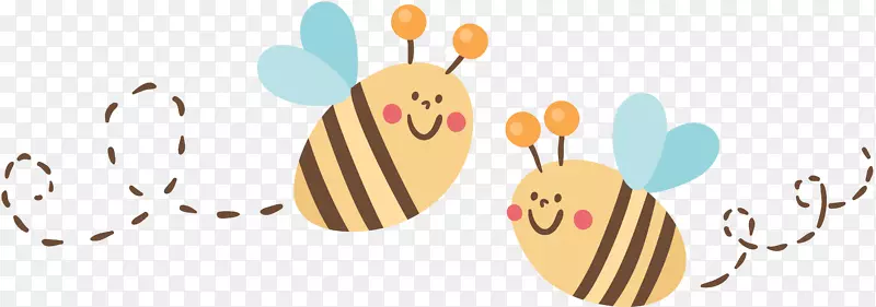 蜂科剪贴画-卡通蜜蜂