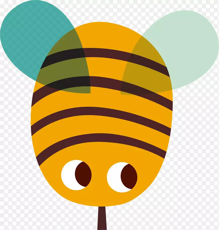 蜜蜂绘画-黄色卡通蜜蜂