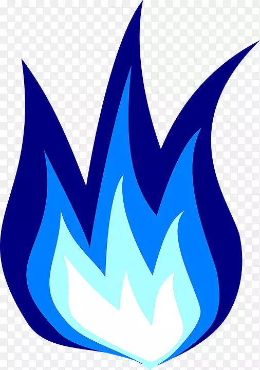 火焰剪贴画-抽象艺术蓝火