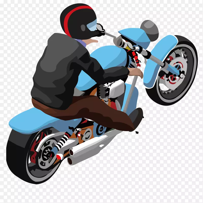汽车车轮摩托车配件电动汽车一名男子骑摩托车