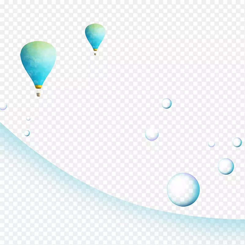 热气球下载蓝-热气球装饰元素