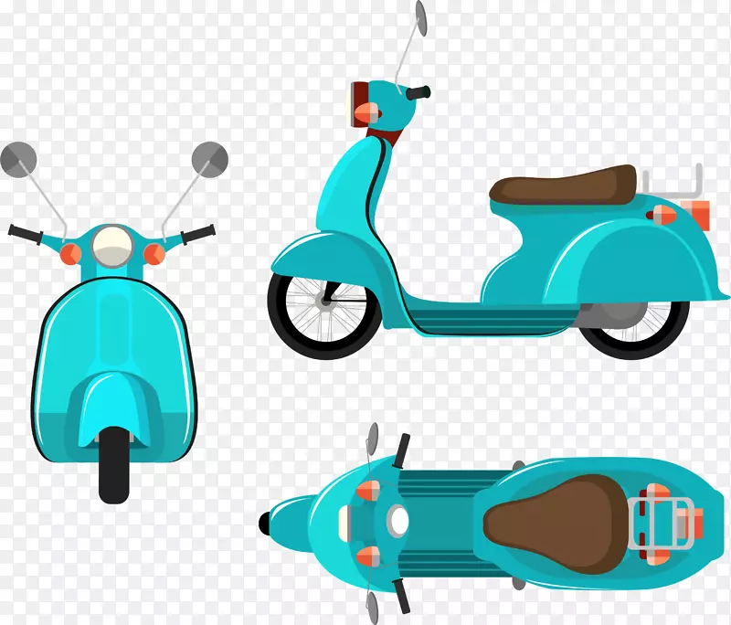 摩托车-免费剪贴画-绿色骑摩托车