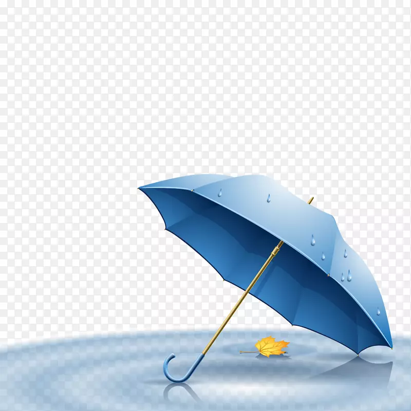 雨伞土坯插图-雨伞蓝色雨伞