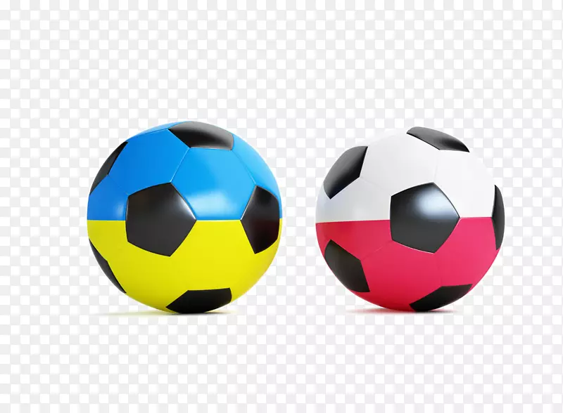 乌克兰彩色圆点足球摄影.彩色足球