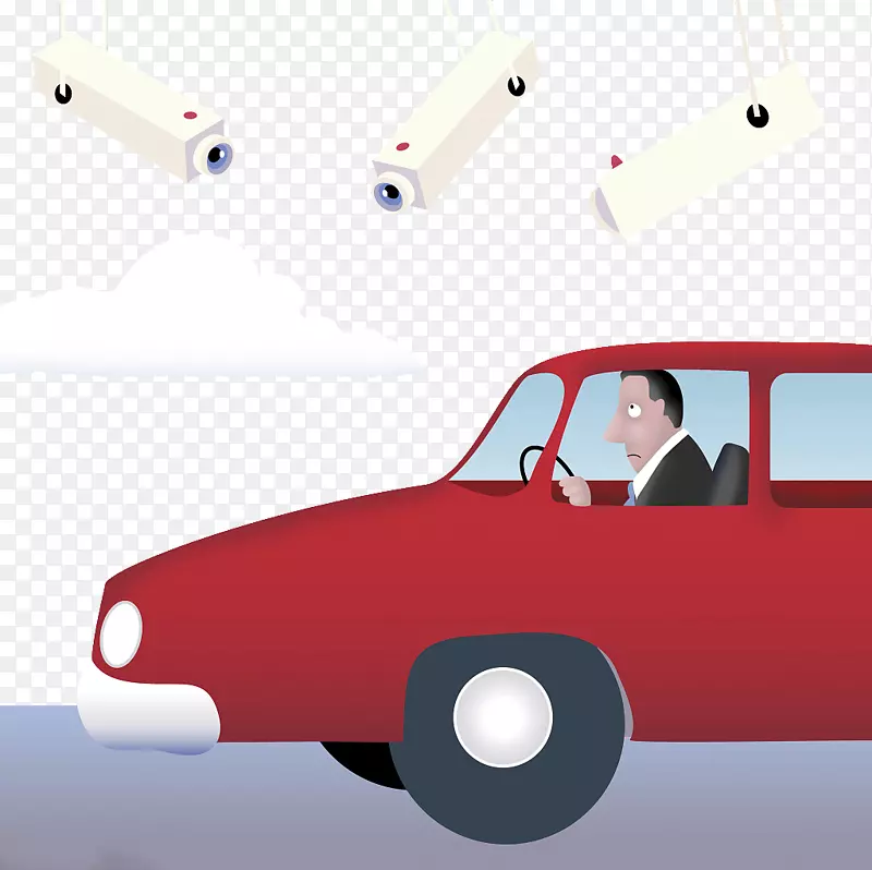 摄影器材插图.道路电子照相机监控和插图