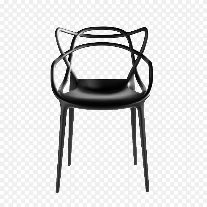 3107型卡特尔郁金香椅家具-创意黑色椅子