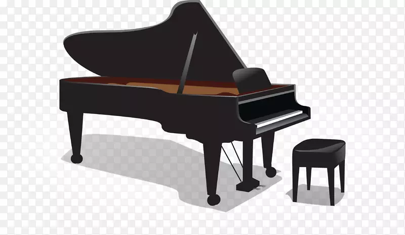 数字钢琴电动钢琴音乐键盘卡通钢琴和椅子