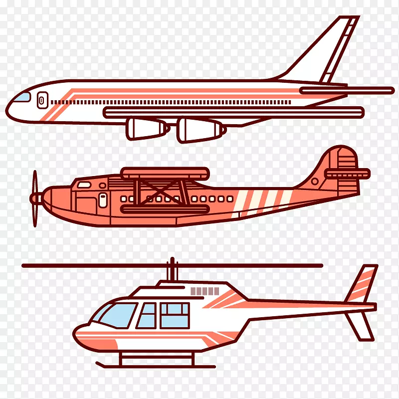 飞机直升机剪辑艺术-飞机材料下载