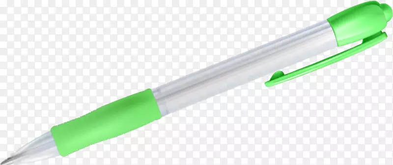 圆珠笔绿色角手绘灰色圆珠笔