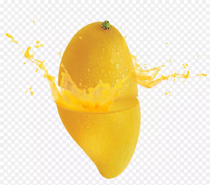 柠檬黄柠檬酸柑橘芒果果汁飞溅