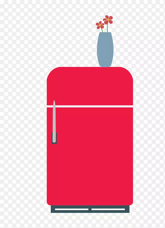 冰箱家用电器-红色家具冰箱