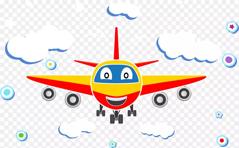 飞机卡通微笑卡通飞机