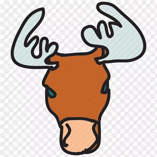 驯鹿动画图标-卡通奶牛