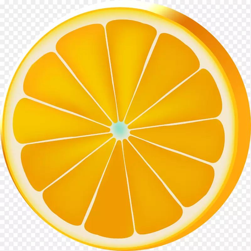 柠檬圈橙色-手涂橙色