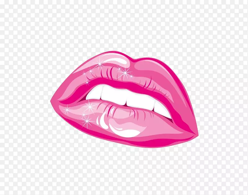 唇口图-粉红色嘴唇材料自由拉